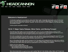 Tablet Screenshot of headcannon.com